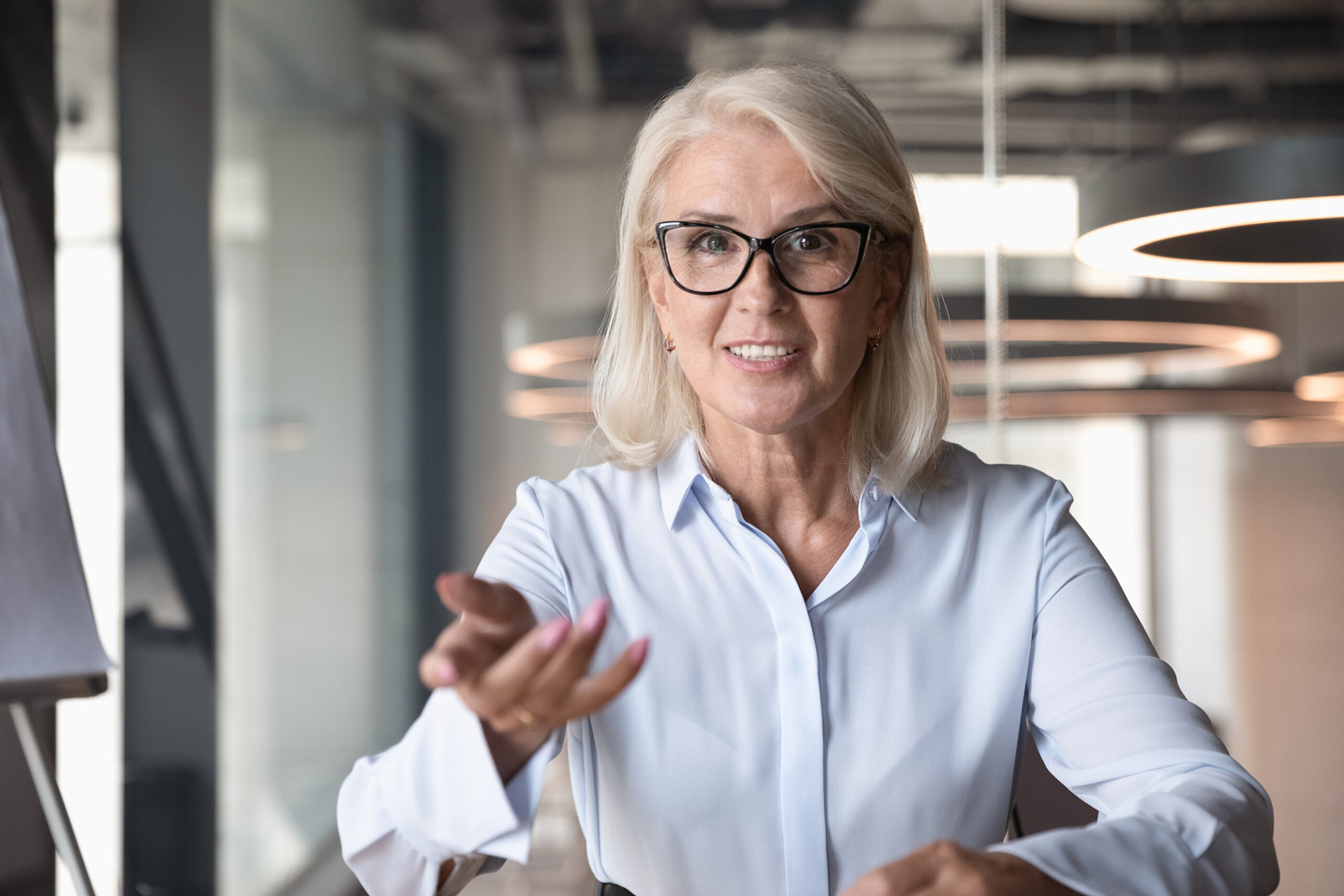 senior businesswoman wearing