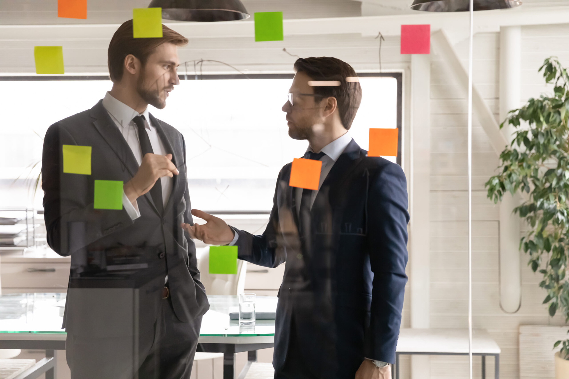 business partners having